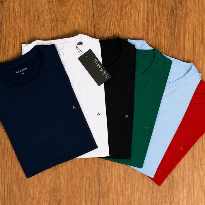 Kit Camisetas Aramis Preta/branca/azul Marinho - Original