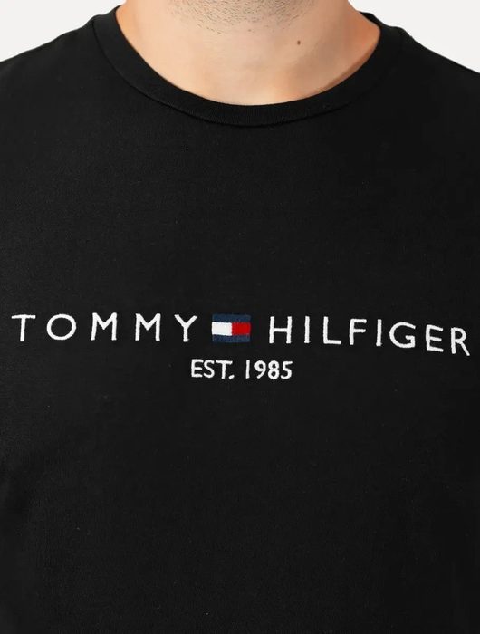 🛒Camiseta Tommy Hilfiger Masculina Logo Tee Preta - Original