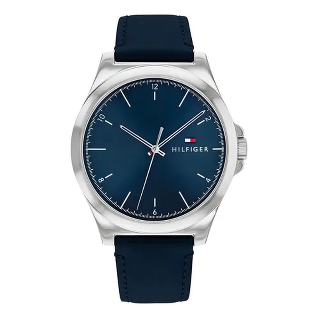 relógios tommy hilfiger norris 1710666 couro azul
