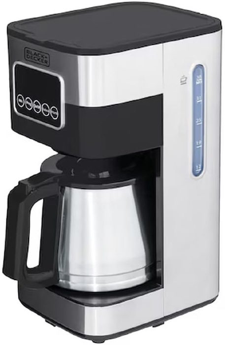 BLACK+DECKER Cafeteira Elétrica 110 V Inox, Filtro Permanente e Lavável, Capacidade 1,5 L, Ate 38 Cafézinhos, Painel Digital, Modelo CM350G-