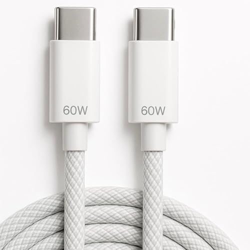 Cabo USB-C Tipo-C Grande 2metros 60w Turbo Trançado De Nylon Compativel com Iphone 15,16,17 Pro/Max IOS/Android Premium Reforçado