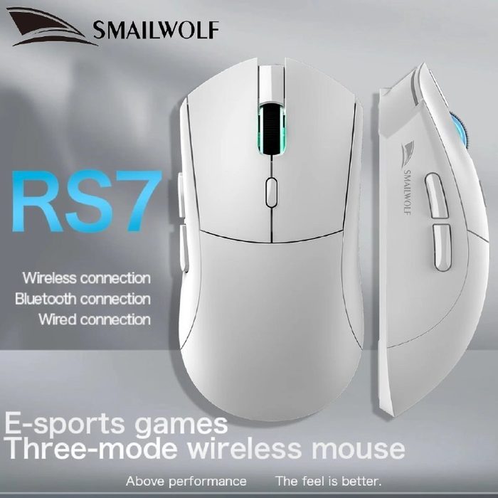 Mouse Gamer Sem Fio SMAILWOLF RS7, Sensor PAW3311