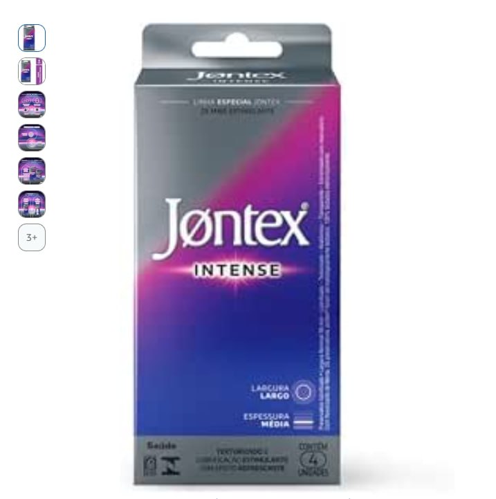 preservativos jontex intense espessura média 4 unidades