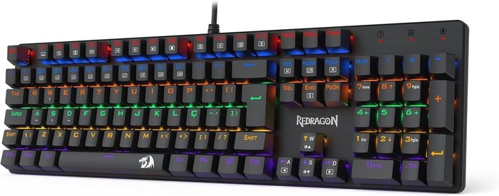 Teclado Mecânico Gamer Redragon Valheim Iluminação Rainbow
