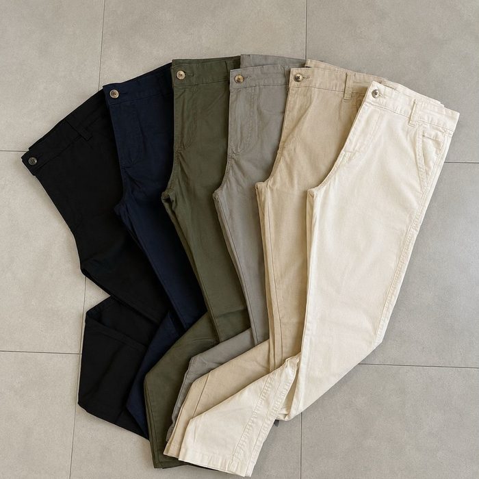 Calça Masculina Sarja Premium Esporte Fino Bolso Faca Lycra