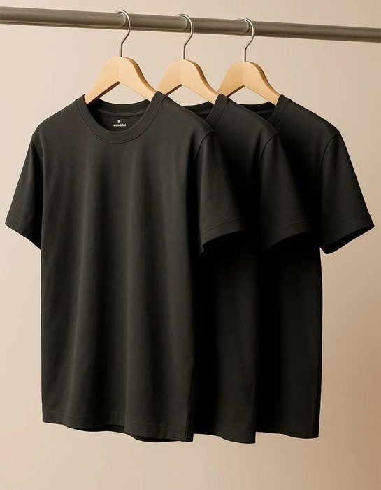 Kit 3 Camisetas Algodão Dia Dia Sandrini Básica Conforto