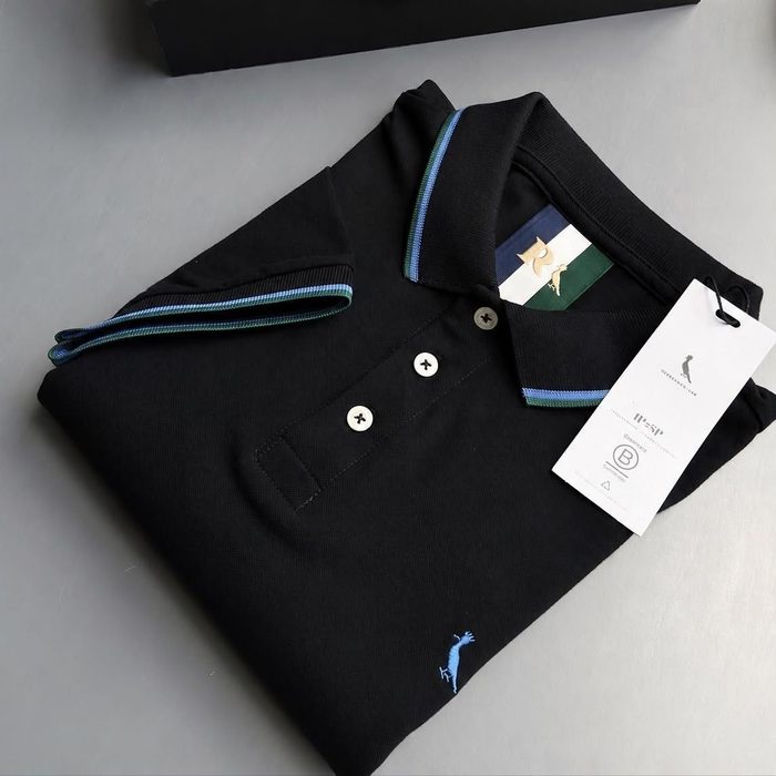 Camisa Polo Masculino Preto Curta 100% Algodão Reserva Preto N/a M Lisa