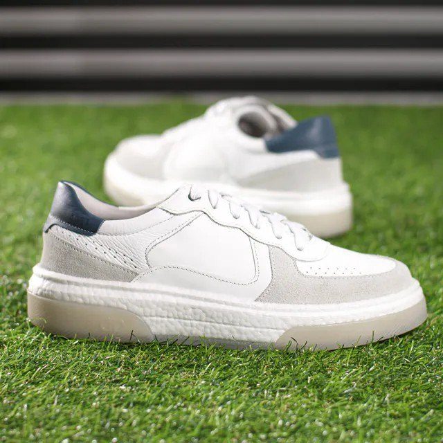 Tênis Democrata Denim Pulse Casual Leve Confortável Couro 37 a 43