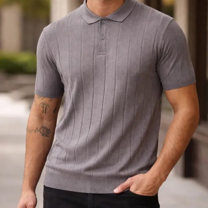 Camisa Polo Masculina Tricot Casual Canelada Original