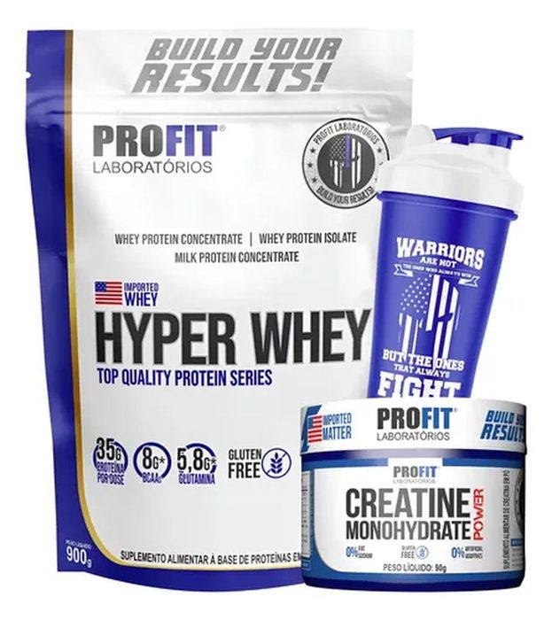 Kit Suplementos Hyper Whey Protein Creatina Power Profit