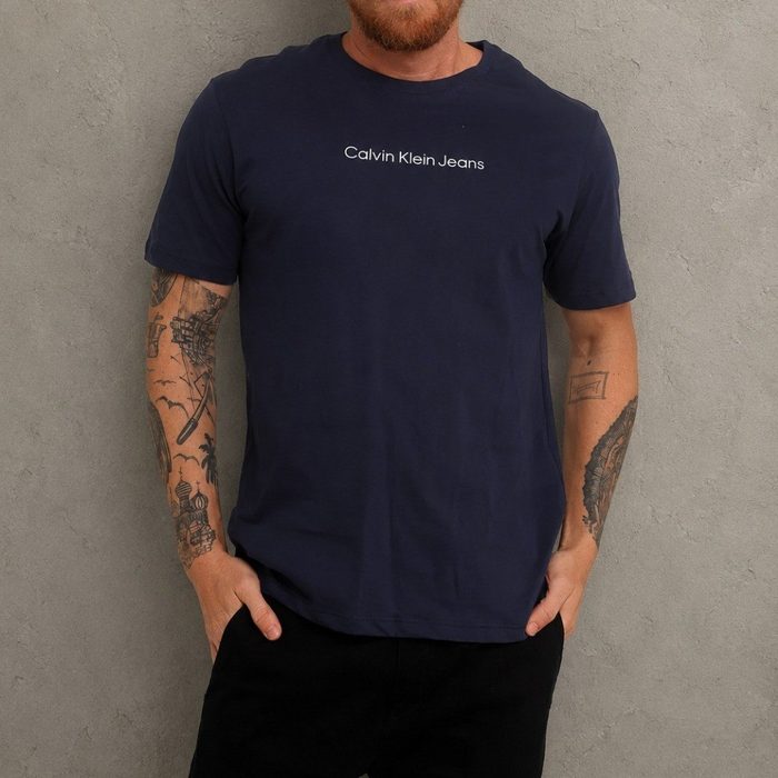 Camiseta Masculina Calvin Klein Jeans Estampada Logo Central