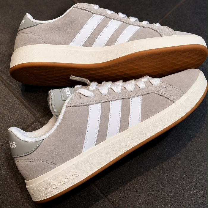 Tênis Masculino Grand Court Base 00s adidas Gretwo/ftwwht/gum10 Liso 41 Br