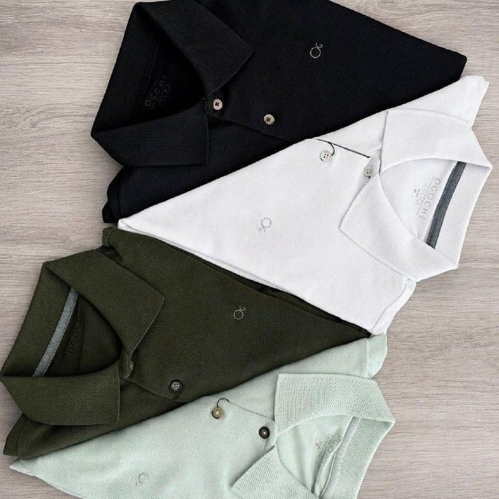 Camisa Masculina Social Gola Polo Ogochi Slim Manga Curta