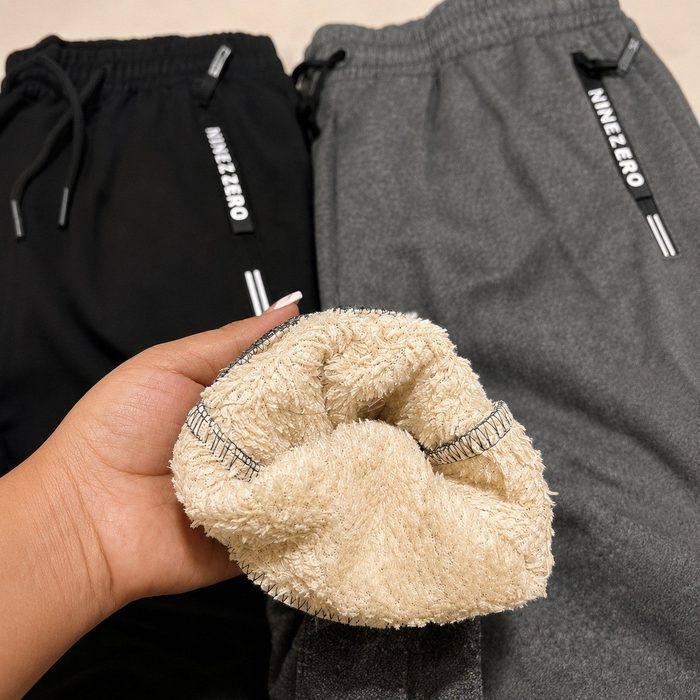 Calça Moletom De Lã Grossa - Pronta Entrega