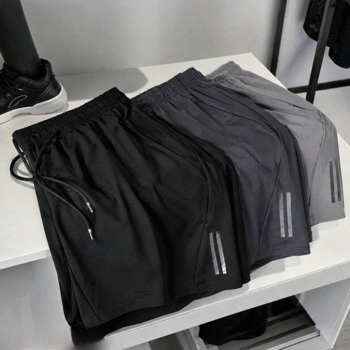 Kit 3 Bermuda Masculina Esportiva Secagem Rápida Ziper Bolso
