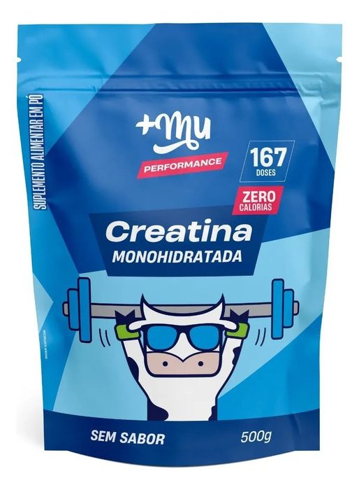 🛒 Refil Creatina Monohifratada Sem Sabor 100% Puro 500g +mu Sem Sabor