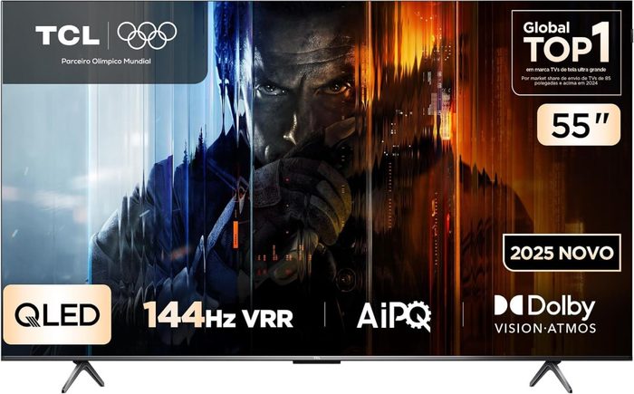 TV TCL 55P8K 55" 4K QLED 144Hz Google TV