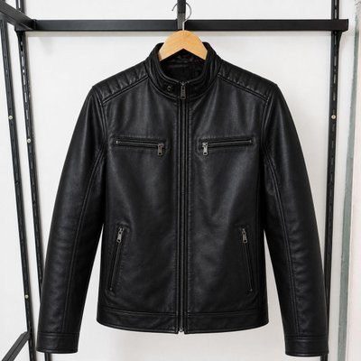 Jaqueta De Couro Masculino Slim Resistente