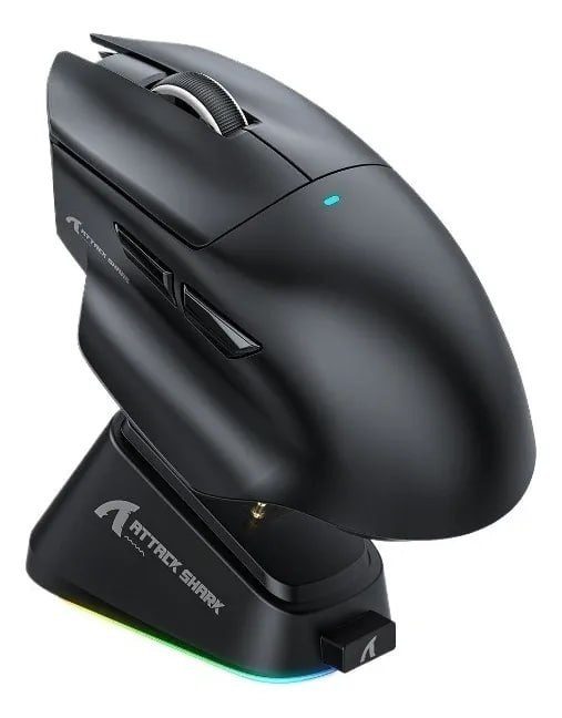 Mouse Gamer Sem Fio Attack Shark V6 Tri-Mode 25.000 DPI PAW3311 65g