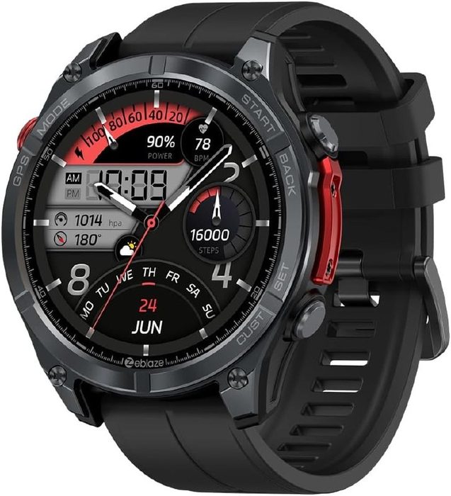 ⌚️ Zeblaze Stratos 4 Smartwatch - GPS 170+ Esportes - 5ATM à Prova d'Água