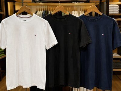 Camiseta Tommy Jeans Masculino Abdm0dm04411 White Liso Gg Lisa