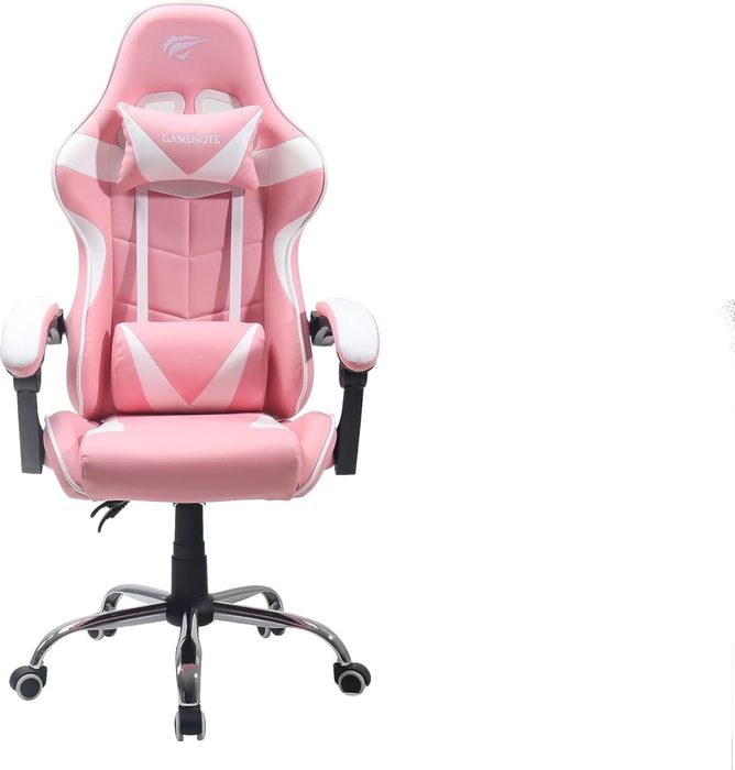 🪑 Havit GC933 Ultimate - Cadeira Gamer Rosa e Branca