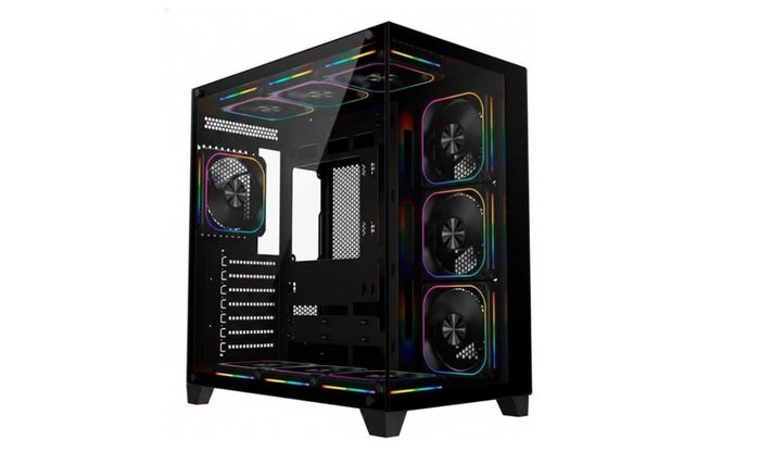 Gabinete Gamer Liketec Zeus V3, Atx, Frontal e Lateral em Vidro Temperado, Sem Fans, Preto - Lc-Kb-Zeusv3-2025-1000