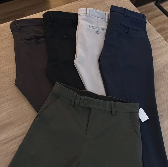 Calça Social Alfaiataria Masculina Malha Elastano Stretch
