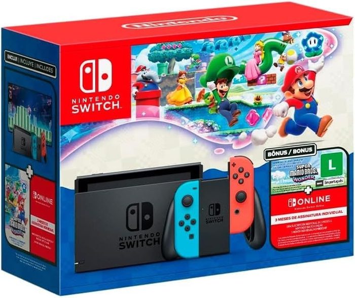 🎮 Nintendo Switch + Super Mario Bros. Wonder + 3 Meses Online