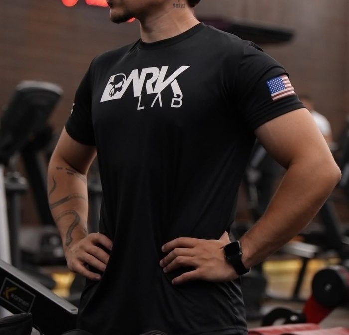 🛒Camiseta Dry-fit Preta Caveira Unisex Dark Lab