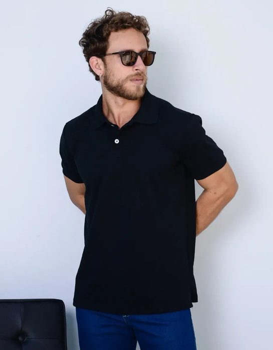 Kit 2 Camisa Gola Polo Masculina Básica Piquet Camiseta
