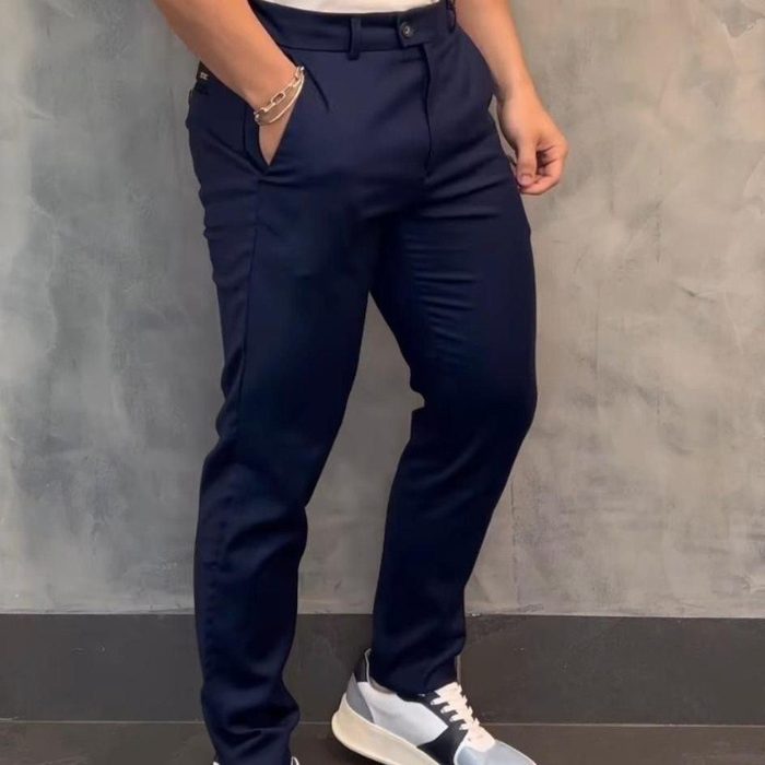 Calça Social Alfaiataria Masculina Malha Elastano Stretch 38 a 50