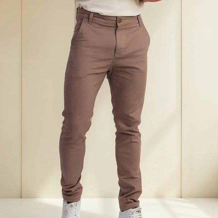 Calça Sarja Social Masculina Esporte Fino Com Elastano 36 a 48