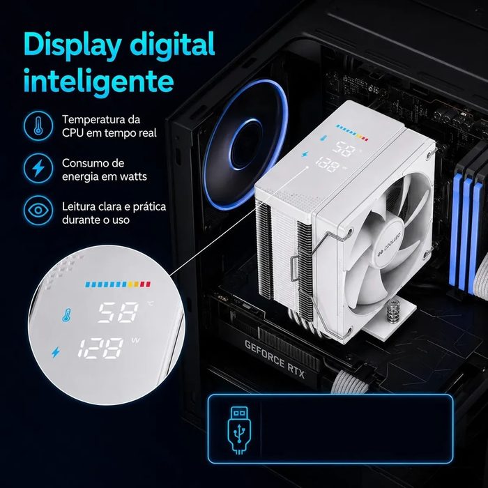Air Cooler Coolleo B40s CPU Dig V2 Display Digital