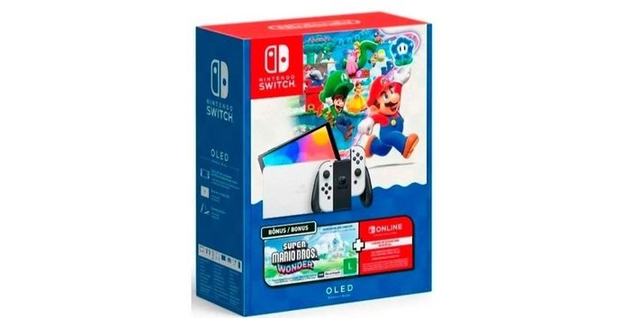 Bundle Nintendo Switch OLED Super Mario Bros. Wonder + 3 Meses Nintendo Switch Online