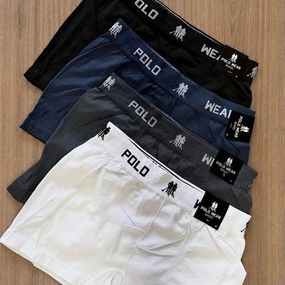 Kit 10 Cuecas Boxer Lisa Polo Wear Sortido