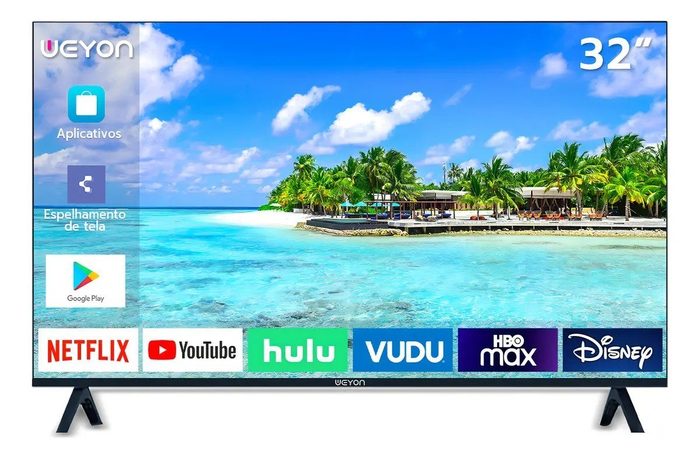 🛒Smart Tv 32'' Led Hd Weyon Tv 60hz 32wdsnbx 100/240v Android