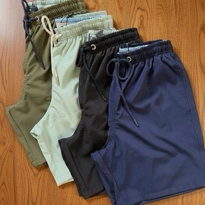 4 Short Tactel Masculino Bermuda Praia Casual Academia Bolso