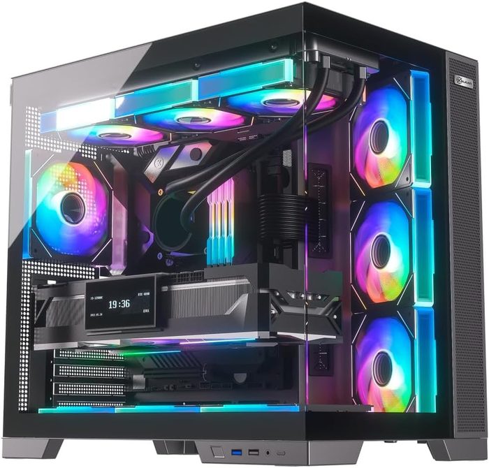 gabinete kalkan asgard evo preto atx aquario sem fans