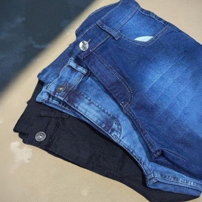 Kit 3 Calças Jeans Masculina Com Elastano Super Confortável 36 a 48