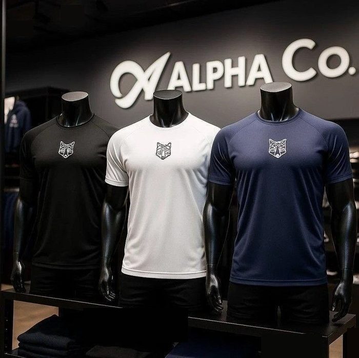 🛒 Kit 3 Camisetas Masculina Dry Alpha Lobo Geométrico