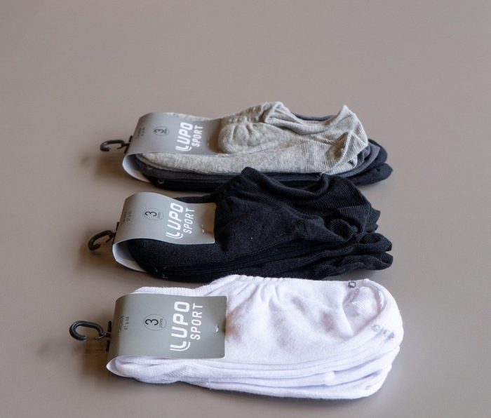 Kit 6 Pares Meias Soquete Invisível Lupo Algodão Unissex