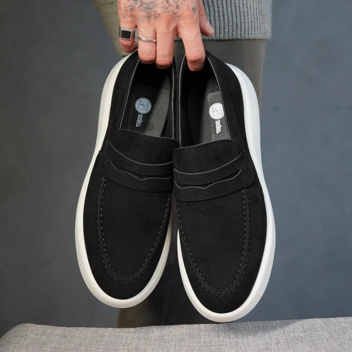 Sapato Social Mocassim Masculino Casual Em Camurça Premium 37 a 46