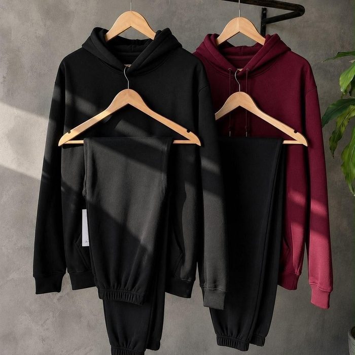 Conjunto Calça E Blusa De Moletom Liso Masculino Unissex