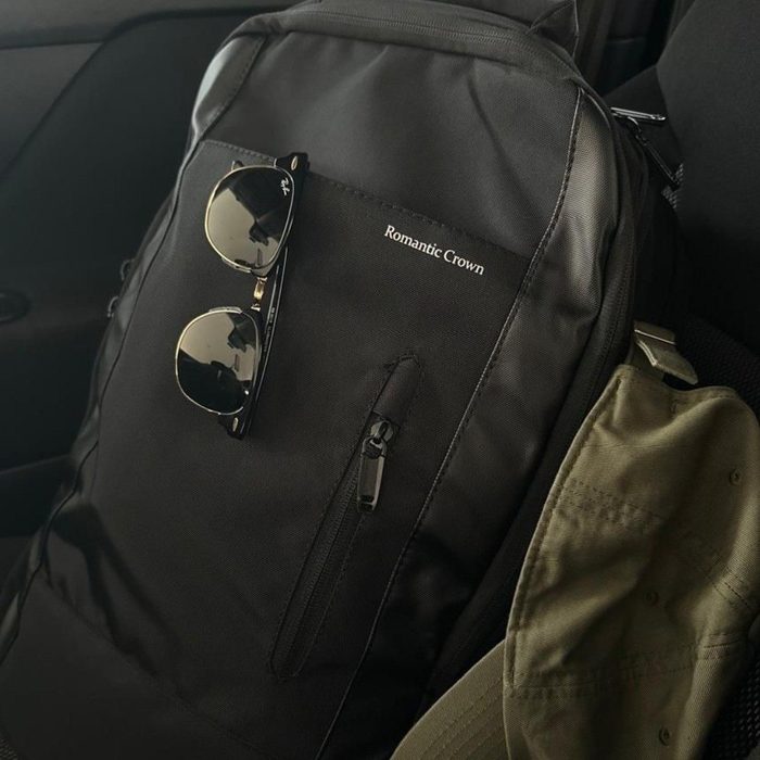 Mochila masculina, impermeável, reforçada, com capacidade ampliada de 30-42L, adequada para portátil, viagens diárias, cor preta