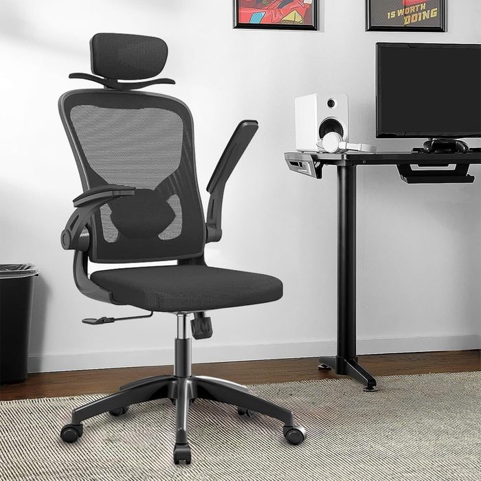 Cadeira de escritório ergonômica com estofado de mesh Cabide