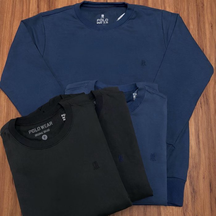 moletom polo wear gola careca