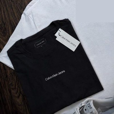 camiseta calvin klein flame front logo preta