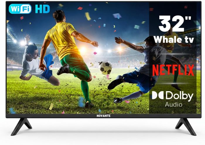 Smart TV 32 Polegadas, Whale 10.0, LED HD Ready, Wi-Fi e Bluetooth, Dolby Atmos, Netflix e YouTube, 3x HDMI