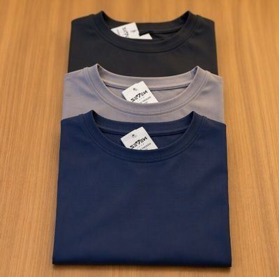 Kit 3 Camisas Térmicas Proteção Uv Masculina Segunda Pele Preto/ Azul-marinho/ Chumbo G 44